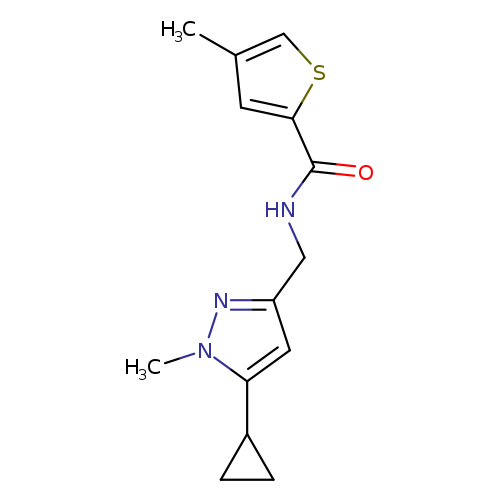 N-[(5-cyclopropyl-1-methyl-1H-pyrazol-3-yl)methyl]-4-methylthiophene-2-carboxamide