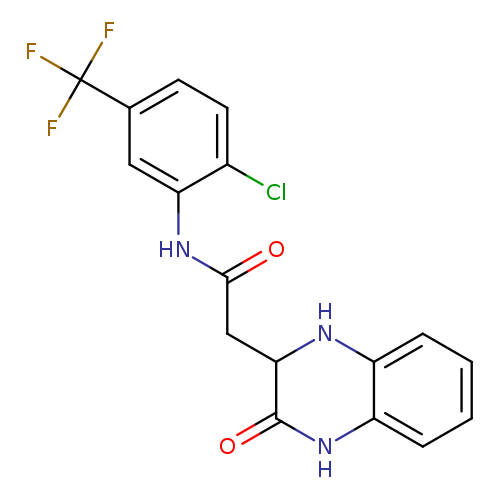 N-[2-chloro-5-(trifluoromethyl)phenyl]-2-(3-oxo-1,2,3,4-tetrahydroquinoxalin-2-yl)acetamide