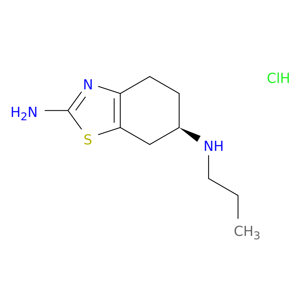 2,6-Benzothiazolediamine, 4,5,6,7-tetrahydro-N6-propyl-, hydrochloride (1:2), (6R)-
