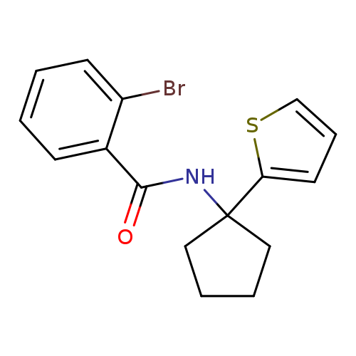 2-bromo-N-[1-(thiophen-2-yl)cyclopentyl]benzamide