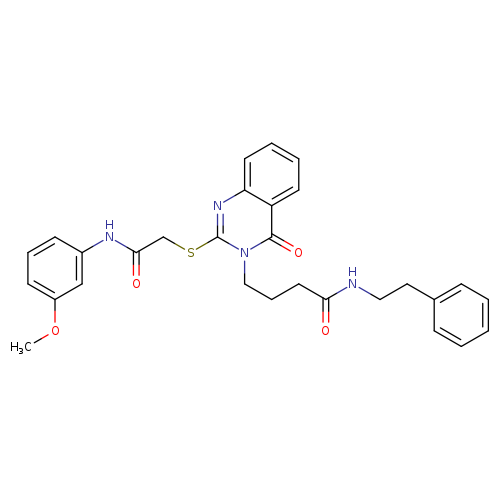 4-[2-({[(3-methoxyphenyl)carbamoyl]methyl}sulfanyl)-4-oxo-3,4-dihydroquinazolin-3-yl]-N-(2-phenylethyl)butanamide