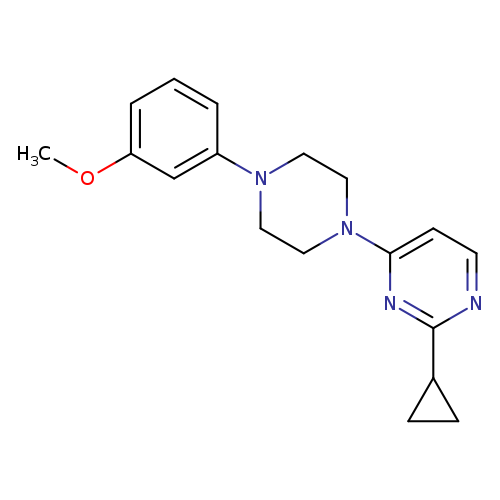 2-cyclopropyl-4-[4-(3-methoxyphenyl)piperazin-1-yl]pyrimidine