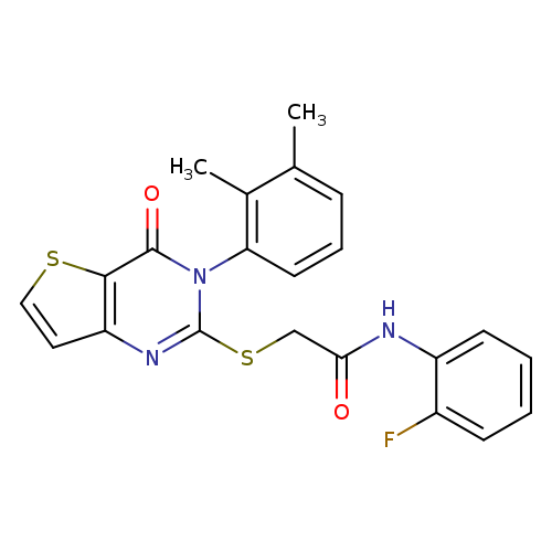 2-{[3-(2,3-dimethylphenyl)-4-oxo-3H,4H-thieno[3,2-d]pyrimidin-2-yl]sulfanyl}-N-(2-fluorophenyl)acetamide
