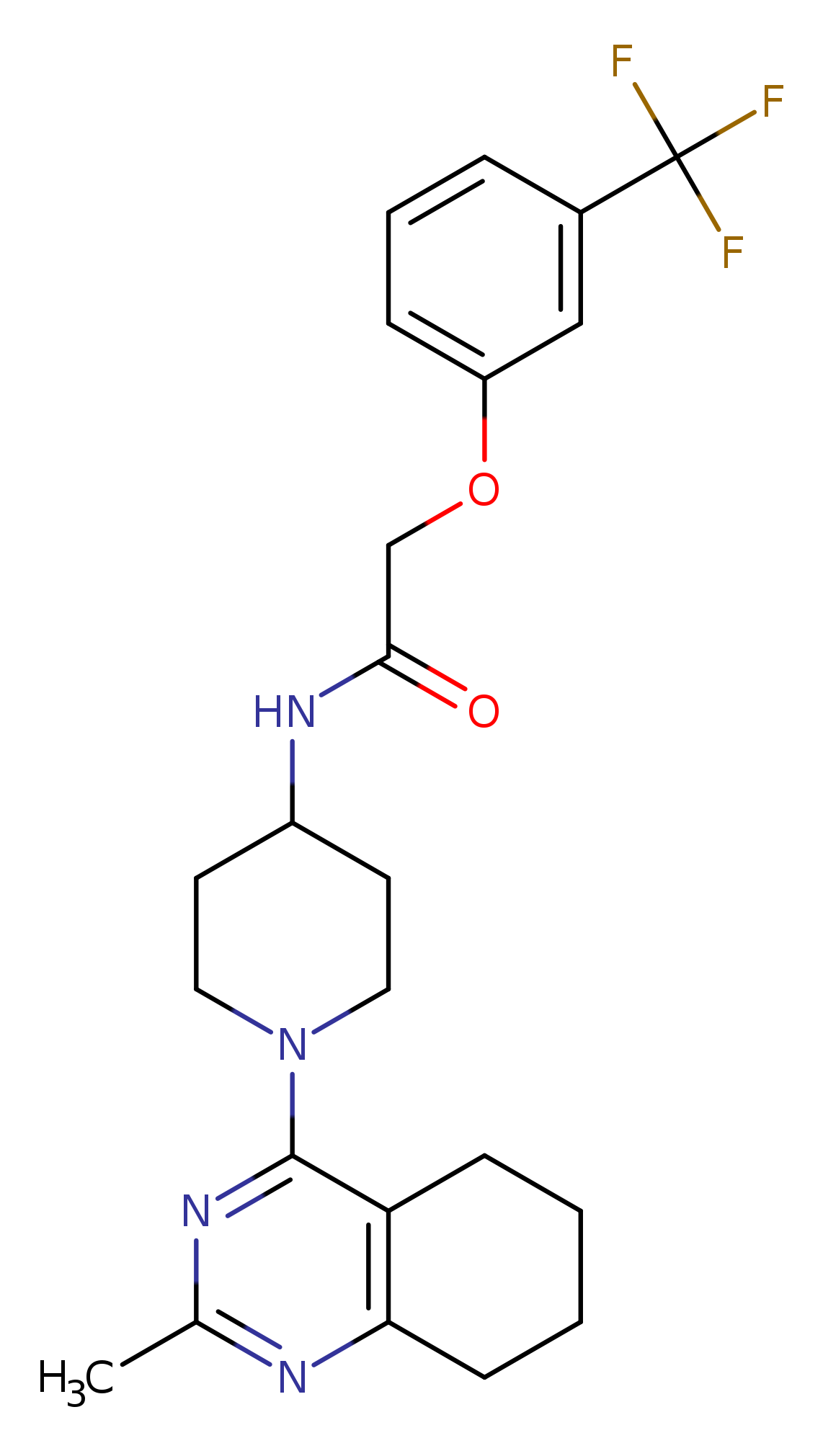 N-[1-(2-methyl-5,6,7,8-tetrahydroquinazolin-4-yl)piperidin-4-yl]-2-[3-(trifluoromethyl)phenoxy]acetamide