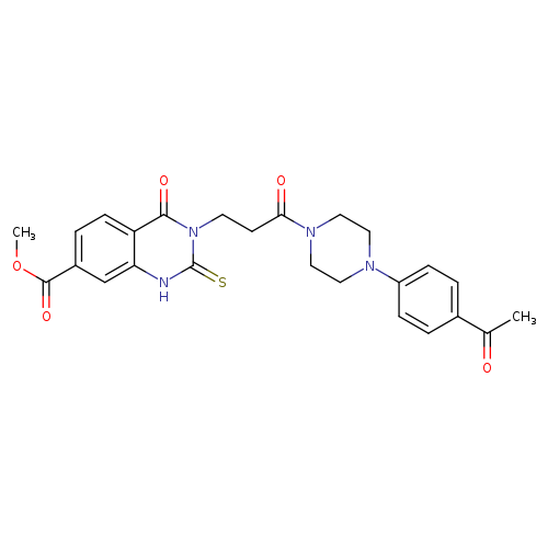methyl 3-{3-[4-(4-acetylphenyl)piperazin-1-yl]-3-oxopropyl}-4-oxo-2-sulfanylidene-1,2,3,4-tetrahydroquinazoline-7-carboxylate