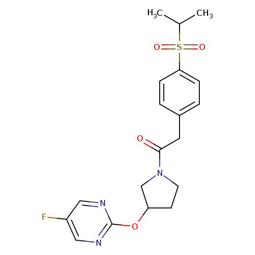 1-{3-[(5-fluoropyrimidin-2-yl)oxy]pyrrolidin-1-yl}-2-[4-(propane-2-sulfonyl)phenyl]ethan-1-one