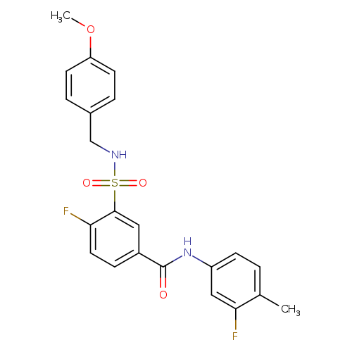 4-fluoro-N-(3-fluoro-4-methylphenyl)-3-{[(4-methoxyphenyl)methyl]sulfamoyl}benzamide