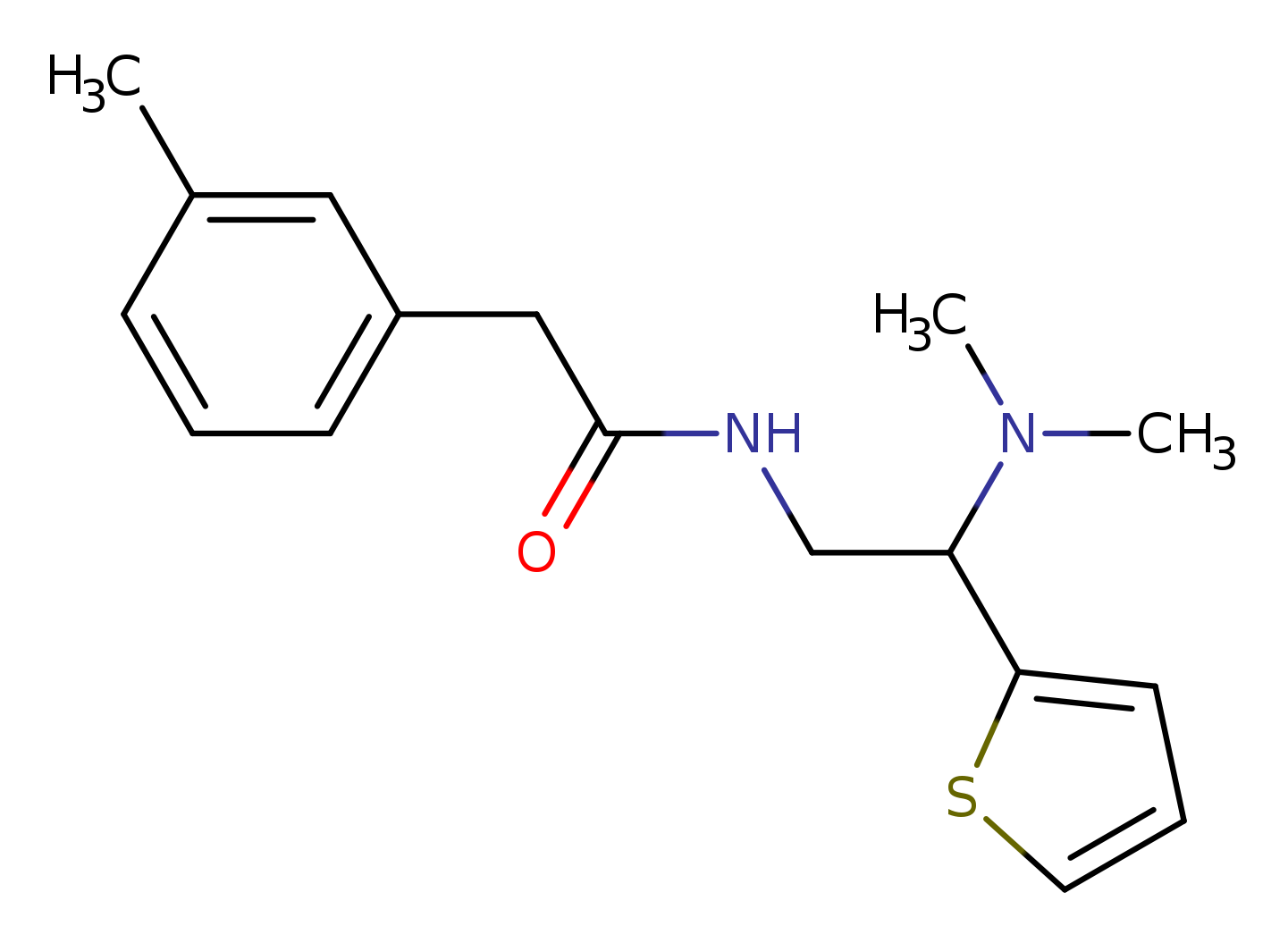 N-[2-(dimethylamino)-2-(thiophen-2-yl)ethyl]-2-(3-methylphenyl)acetamide