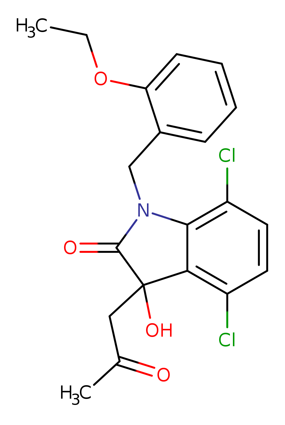 4,7-dichloro-1-[(2-ethoxyphenyl)methyl]-3-hydroxy-3-(2-oxopropyl)-2,3-dihydro-1H-indol-2-one