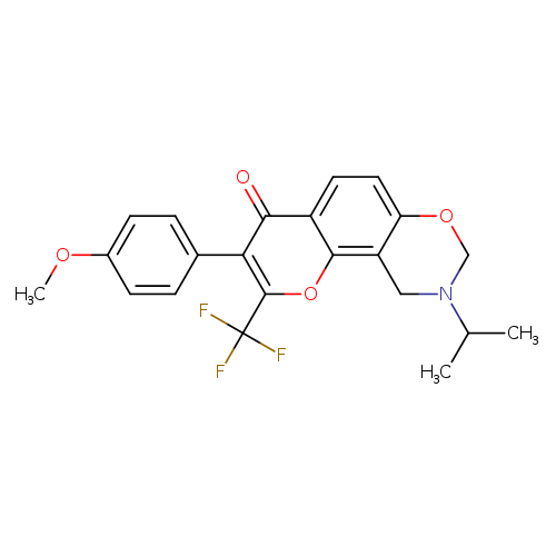 3-(4-methoxyphenyl)-9-(propan-2-yl)-2-(trifluoromethyl)-4H,8H,9H,10H-chromeno[8,7-e][1,3]oxazin-4-one
