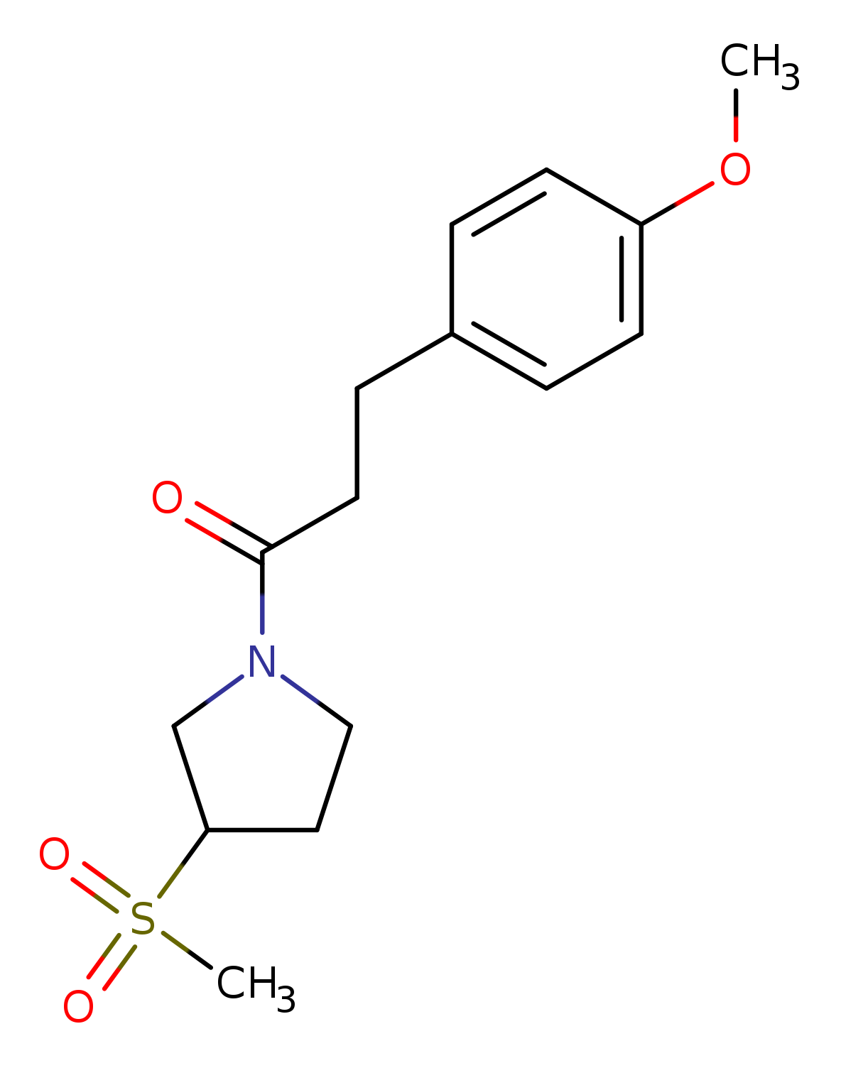 1-(3-methanesulfonylpyrrolidin-1-yl)-3-(4-methoxyphenyl)propan-1-one