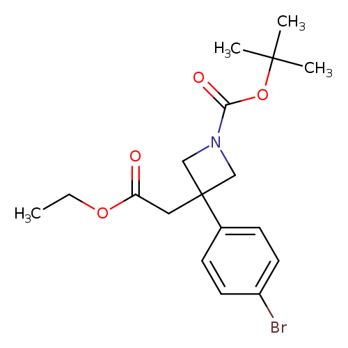 tert-butyl 3-(4-bromophenyl)-3-(2-ethoxy-2-oxoethyl)azetidine-1-carboxylate