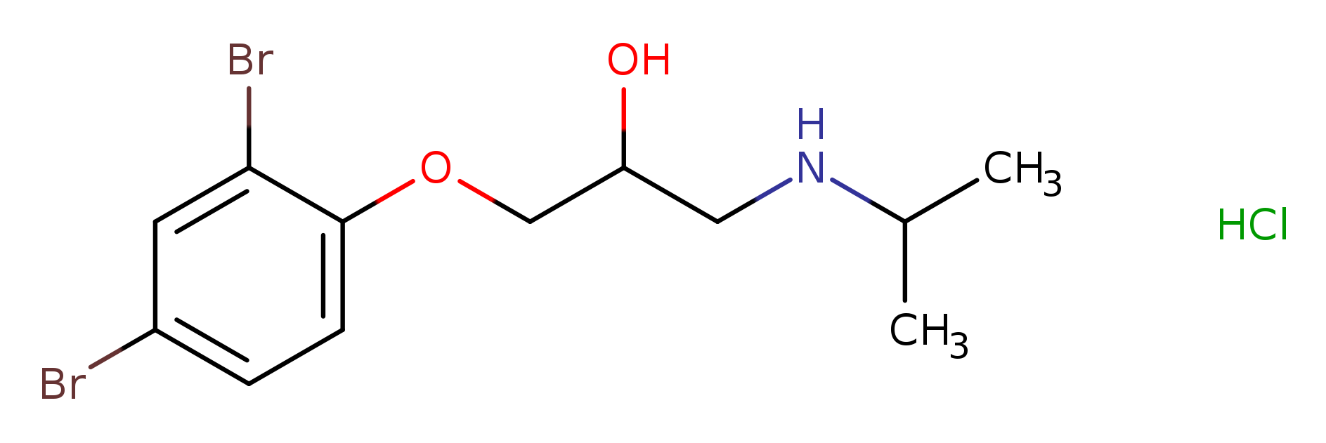 1-(2,4-dibromophenoxy)-3-[(propan-2-yl)amino]propan-2-ol hydrochloride