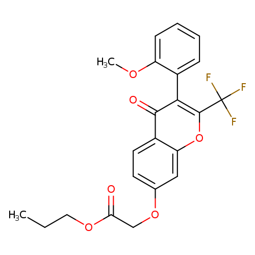 propyl {[3-(2-methoxyphenyl)-4-oxo-2-(trifluoromethyl)-4H-chromen-7-yl]oxy}acetate