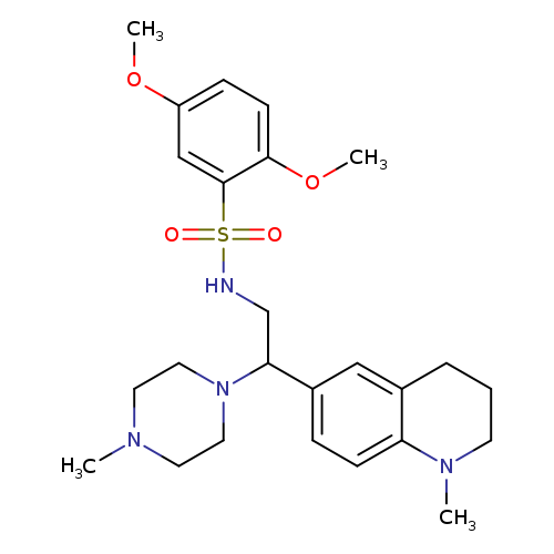 2,5-dimethoxy-N-[2-(1-methyl-1,2,3,4-tetrahydroquinolin-6-yl)-2-(4-methylpiperazin-1-yl)ethyl]benzene-1-sulfonamide