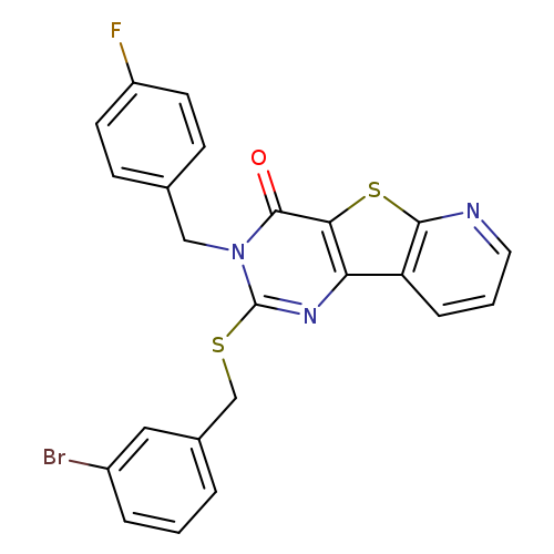 4-{[(3-bromophenyl)methyl]sulfanyl}-5-[(4-fluorophenyl)methyl]-8-thia-3,5,10-triazatricyclo[7.4.0.0^{2,7}]trideca-1(9),2(7),3,10,12-pentaen-6-one