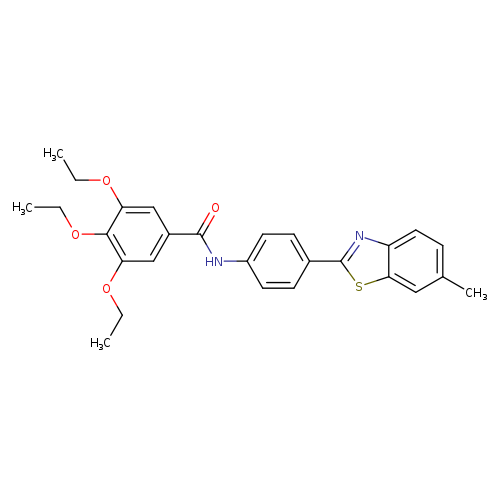 3,4,5-triethoxy-N-[4-(6-methyl-1,3-benzothiazol-2-yl)phenyl]benzamide