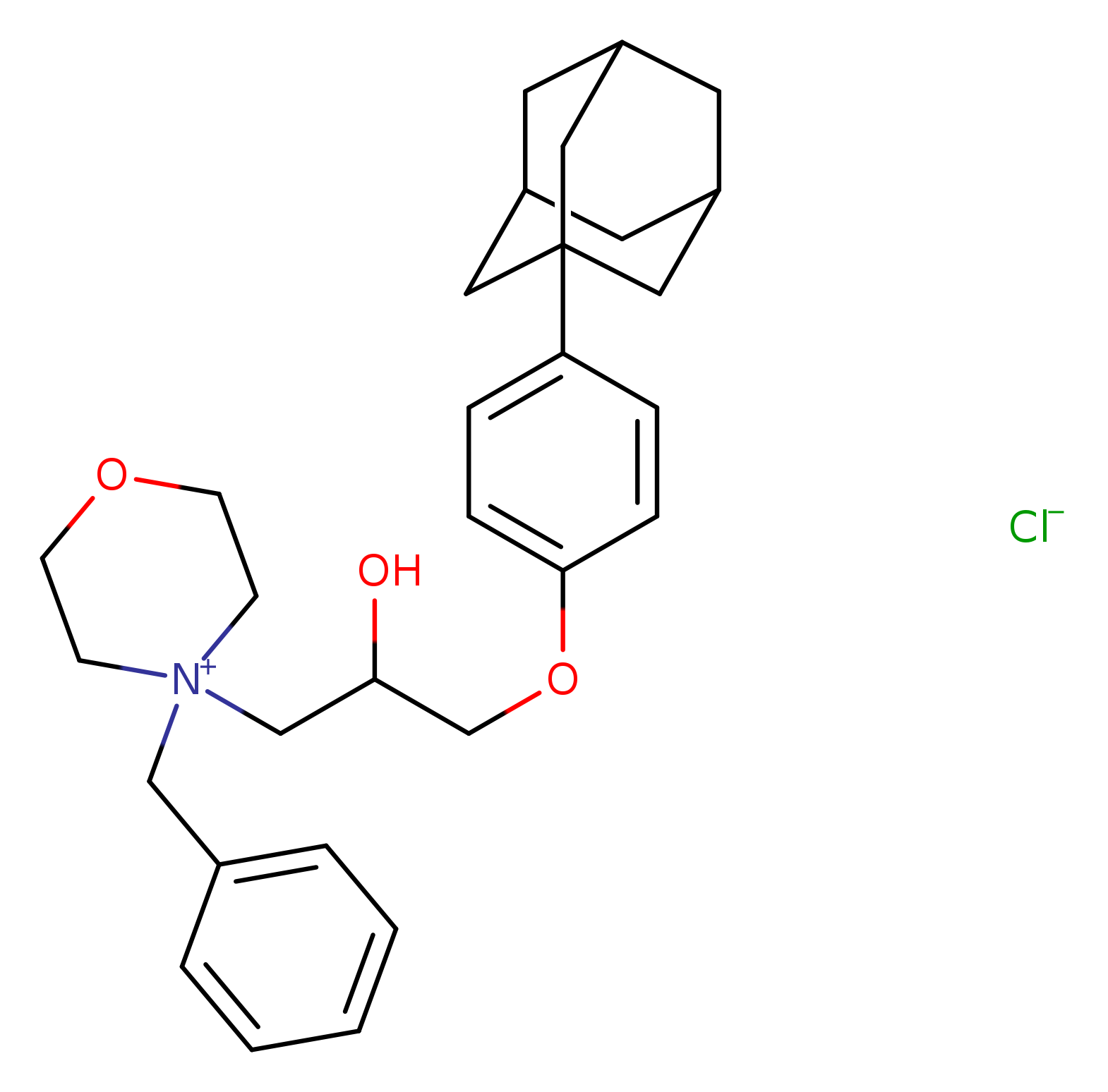 4-{3-[4-(adamantan-1-yl)phenoxy]-2-hydroxypropyl}-4-benzylmorpholin-4-ium chloride