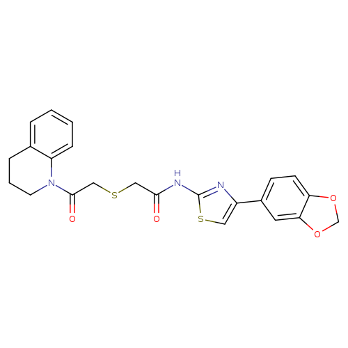N-[4-(2H-1,3-benzodioxol-5-yl)-1,3-thiazol-2-yl]-2-{[2-oxo-2-(1,2,3,4-tetrahydroquinolin-1-yl)ethyl]sulfanyl}acetamide
