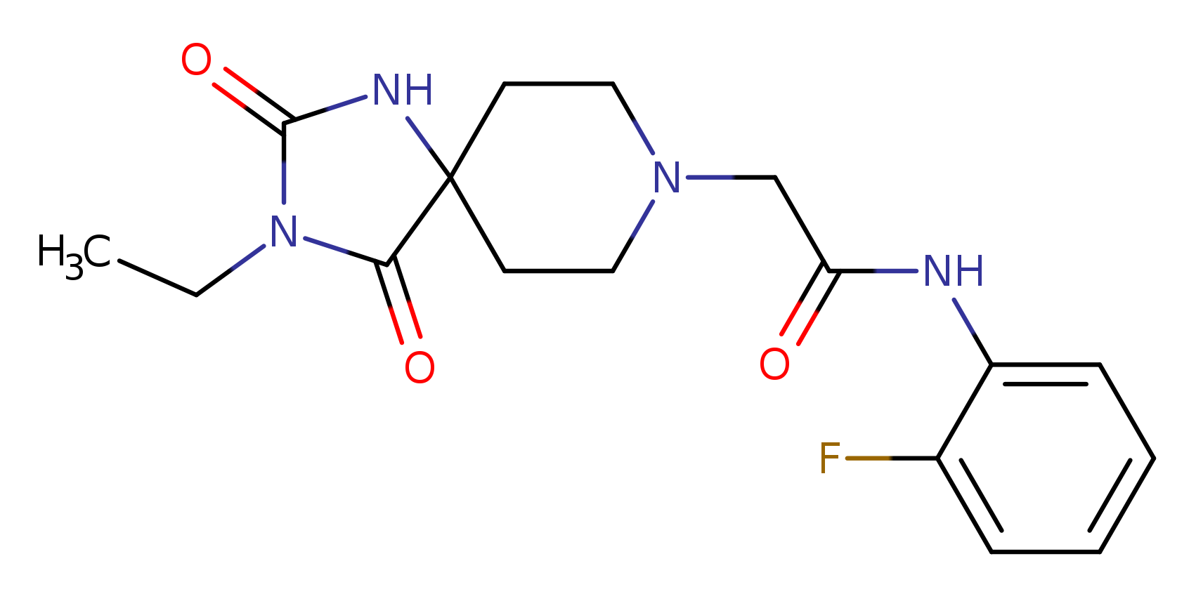 2-{3-ethyl-2,4-dioxo-1,3,8-triazaspiro[4.5]decan-8-yl}-N-(2-fluorophenyl)acetamide