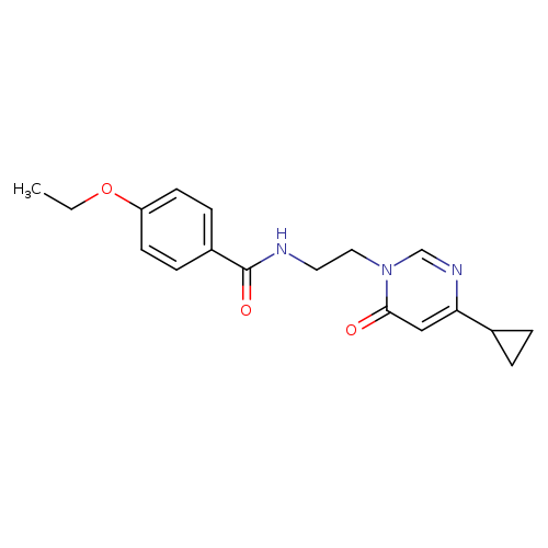 N-[2-(4-cyclopropyl-6-oxo-1,6-dihydropyrimidin-1-yl)ethyl]-4-ethoxybenzamide