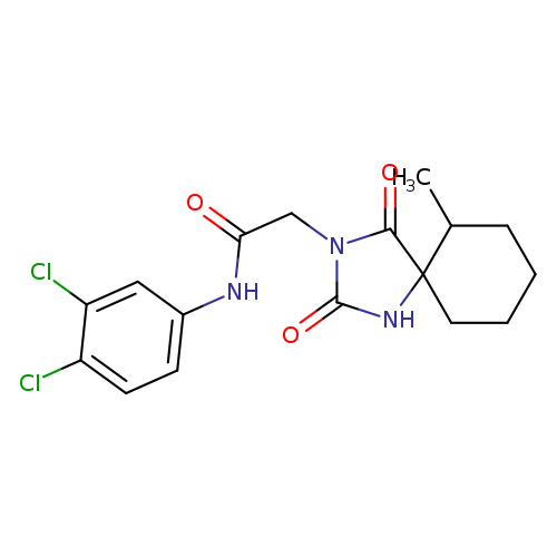 N-(3,4-dichlorophenyl)-2-{6-methyl-2,4-dioxo-1,3-diazaspiro[4.5]decan-3-yl}acetamide