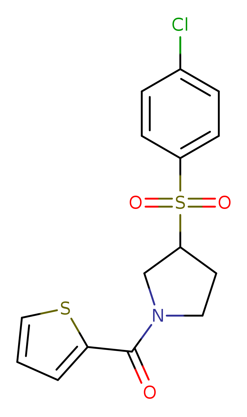 3-(4-chlorobenzenesulfonyl)-1-(thiophene-2-carbonyl)pyrrolidine