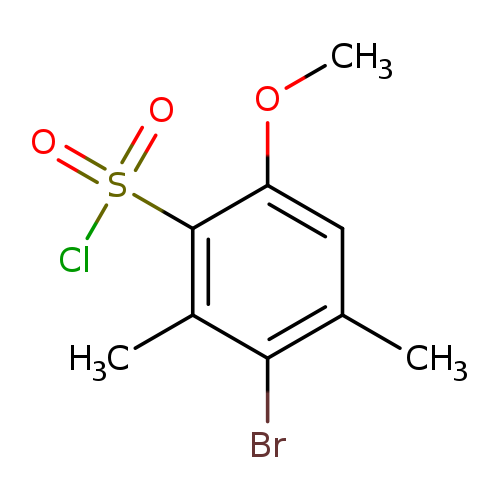 3-bromo-6-methoxy-2,4-dimethylbenzene-1-sulfonylchloride