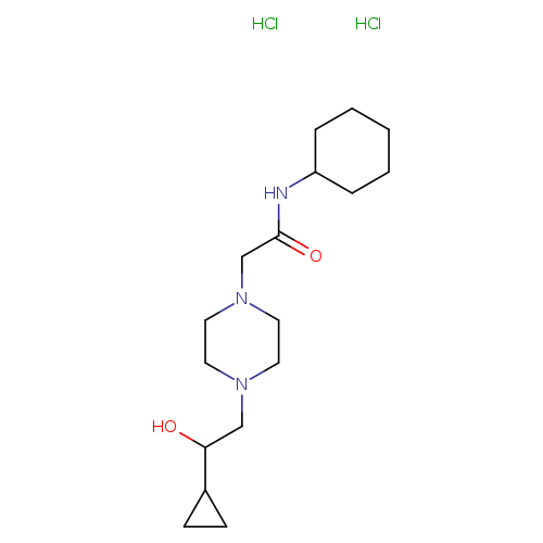 N-cyclohexyl-2-[4-(2-cyclopropyl-2-hydroxyethyl)piperazin-1-yl]acetamide dihydrochloride