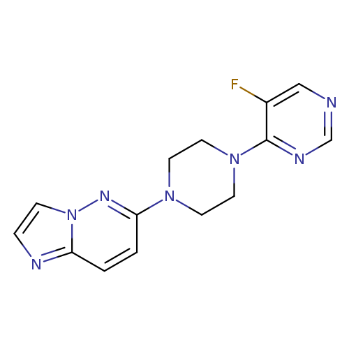 5-fluoro-4-(4-{imidazo[1,2-b]pyridazin-6-yl}piperazin-1-yl)pyrimidine