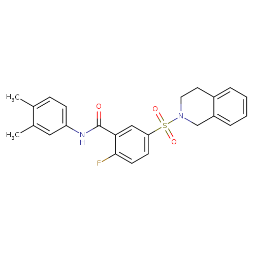 N-(3,4-dimethylphenyl)-2-fluoro-5-(1,2,3,4-tetrahydroisoquinoline-2-sulfonyl)benzamide