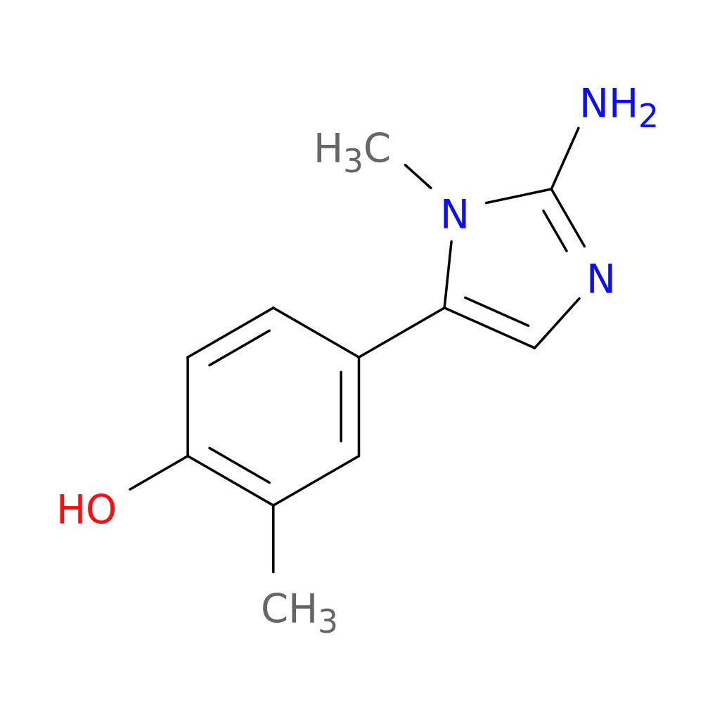 4-(2-amino-1-methyl-1H-imidazol-5-yl)-2-methylphenol