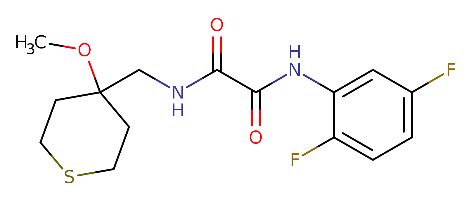 N-(2,5-difluorophenyl)-N'-[(4-methoxythian-4-yl)methyl]ethanediamide