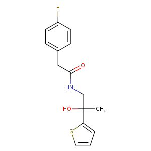 2-(4-fluorophenyl)-N-[2-hydroxy-2-(thiophen-2-yl)propyl]acetamide