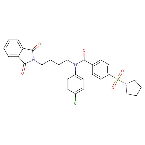 N-(4-chlorophenyl)-N-[4-(1,3-dioxo-2,3-dihydro-1H-isoindol-2-yl)butyl]-4-(pyrrolidine-1-sulfonyl)benzamide