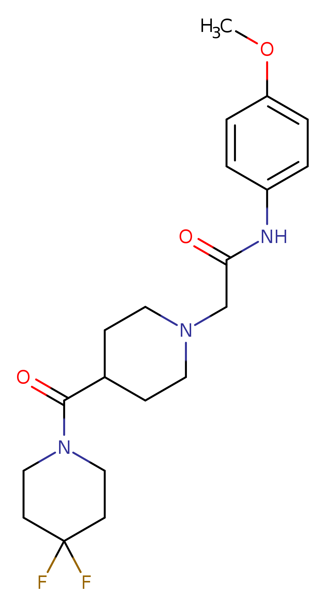 2-[4-(4,4-difluoropiperidine-1-carbonyl)piperidin-1-yl]-N-(4-methoxyphenyl)acetamide