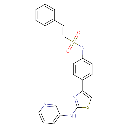 (E)-2-phenyl-N-(4-{2-[(pyridin-3-yl)amino]-1,3-thiazol-4-yl}phenyl)ethene-1-sulfonamide