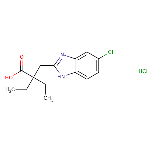 2-[(5-chloro-1H-1,3-benzodiazol-2-yl)methyl]-2-ethylbutanoic acid hydrochloride