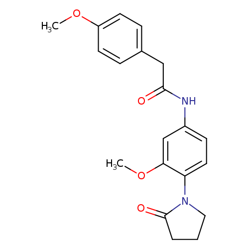 N-[3-methoxy-4-(2-oxopyrrolidin-1-yl)phenyl]-2-(4-methoxyphenyl)acetamide