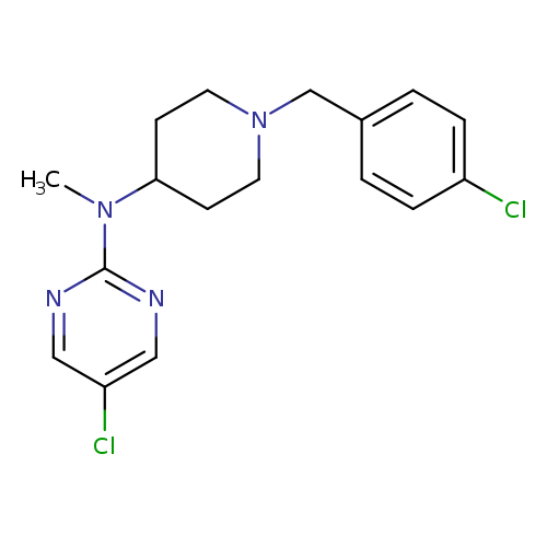 5-chloro-N-{1-[(4-chlorophenyl)methyl]piperidin-4-yl}-N-methylpyrimidin-2-amine