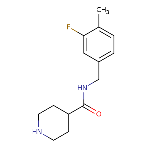 N-[(3-fluoro-4-methylphenyl)methyl]piperidine-4-carboxamide