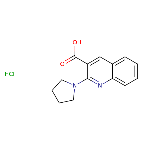 2-(pyrrolidin-1-yl)quinoline-3-carboxylic acid hydrochloride