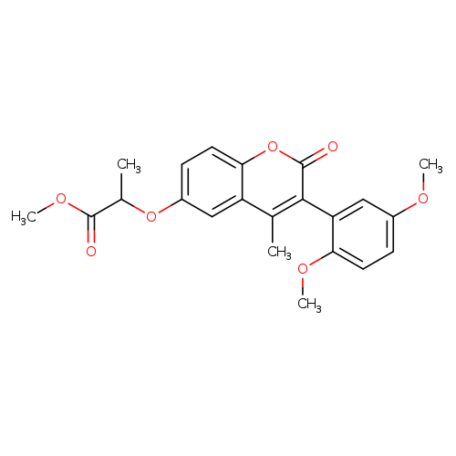 methyl 2-{[3-(2,5-dimethoxyphenyl)-4-methyl-2-oxo-2H-chromen-6-yl]oxy}propanoate