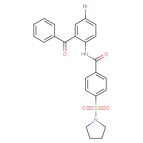 N-(2-benzoyl-4-bromophenyl)-4-(pyrrolidine-1-sulfonyl)benzamide