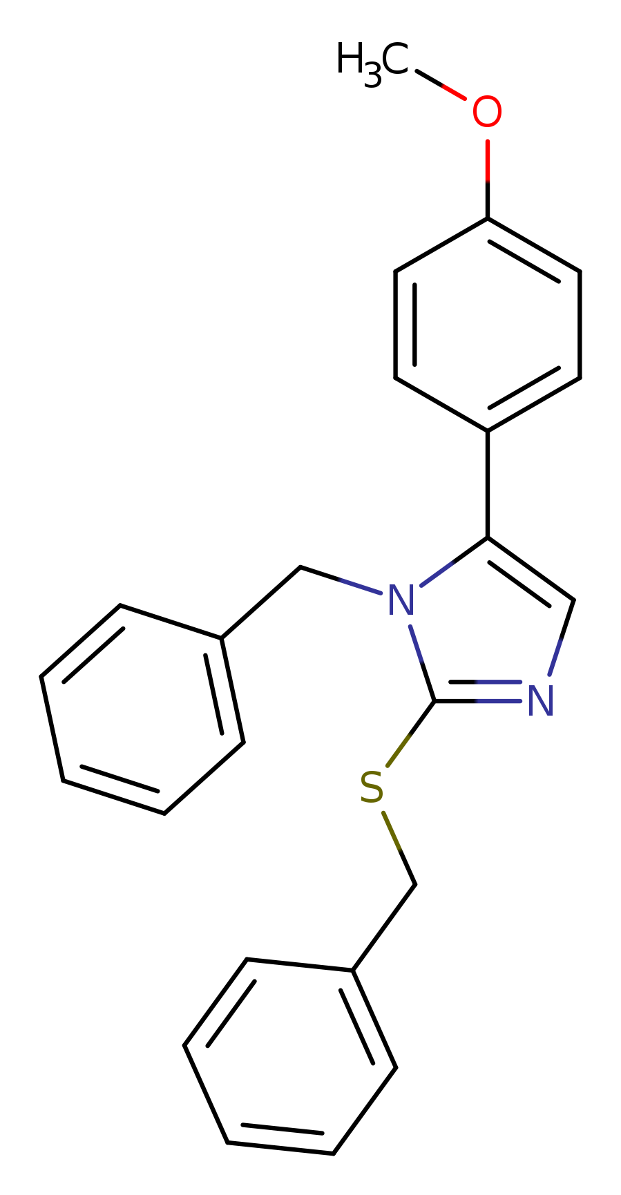 1-benzyl-2-(benzylsulfanyl)-5-(4-methoxyphenyl)-1H-imidazole