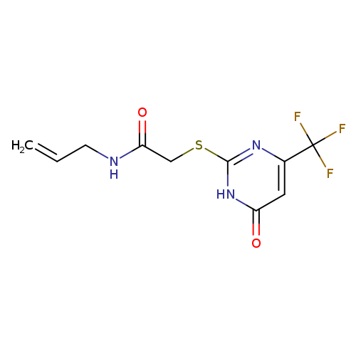 2-{[6-oxo-4-(trifluoromethyl)-1,6-dihydropyrimidin-2-yl]sulfanyl}-N-(prop-2-en-1-yl)acetamide