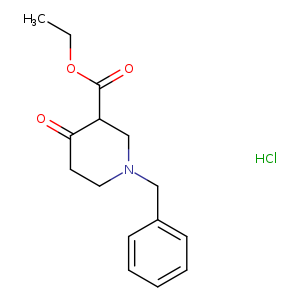 3-Piperidinecarboxylic acid, 4-oxo-1-(phenylmethyl)-, ethyl ester, hydrochloride (1:1)