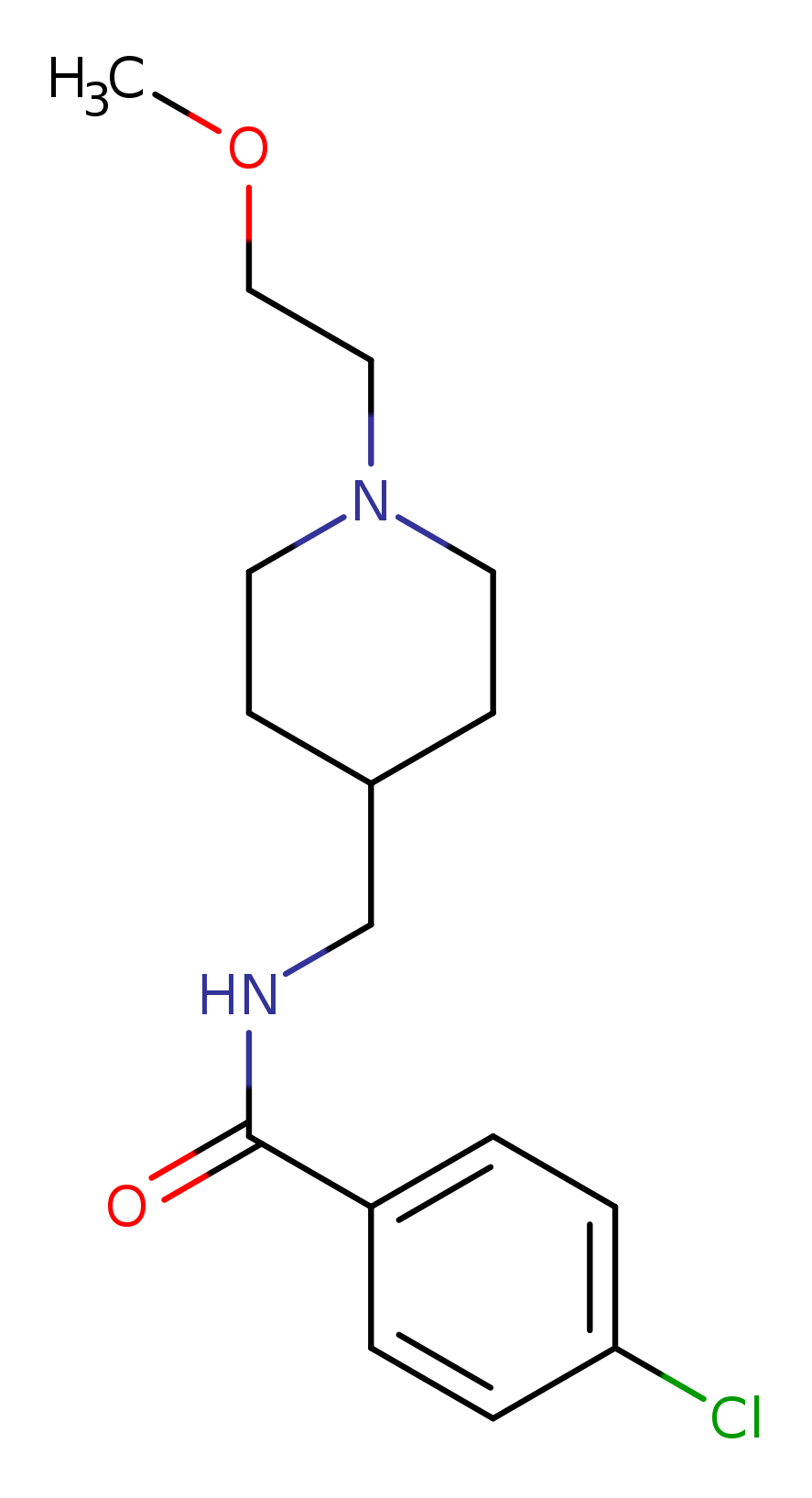 4-chloro-N-{[1-(2-methoxyethyl)piperidin-4-yl]methyl}benzamide