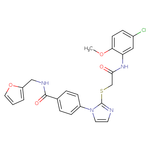 4-[2-({[(5-chloro-2-methoxyphenyl)carbamoyl]methyl}sulfanyl)-1H-imidazol-1-yl]-N-[(furan-2-yl)methyl]benzamide