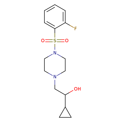 1-cyclopropyl-2-[4-(2-fluorobenzenesulfonyl)piperazin-1-yl]ethan-1-ol